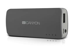 Canyon CNE-CPB44DG Powerbank 4400mAh, single USB 5V/1A, pre smartfóny a tablety, šedá