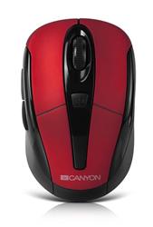 Canyon CNR-MSOW06R, Wireless optická myš USB, kompaktná, vhodná k notebookom, 1.600dpi, 6 tlač., červená
