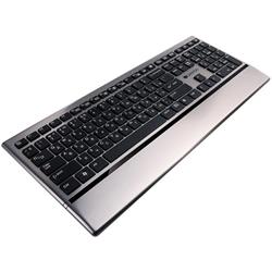 Canyon CNS-HKB4SK multimediálna klávesnica, USB, 124 kláves, imitácia hliníka, štíhla, strieborná, SK
