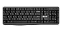 Canyon KB-W50, Wireless bezdrôtová klávesnica, štíhla multimediálna, 104 kláves/12 hot keys, UK/US kláv, čierna