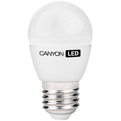 Canyon LED COB žiarovka, E27, kompakt guľatá, mliečna 6W, 470 lm, teplá biela 2700K, 220-240V, 150°, Ra>80, 50.000 hod