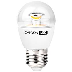 Canyon LED COB žiarovka, E27, kompakt guľatá priehľadná 6W, 494 lm, neutrál biela 4000K, 220-240V, 150°, Ra>80, 50000hod