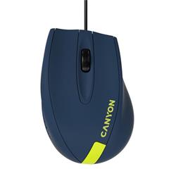 Canyon M-11, optická myš, USB, 1000 dpi, 3 tlač, tmavo-modro-žltá
