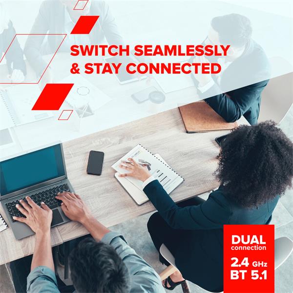 Canyon OnClick 24, 2v1 bezdrôtová optická myš Bluetooth / 2.4 GHz, 1.200 dpi, akumulátor 5.000 mAh, čierna