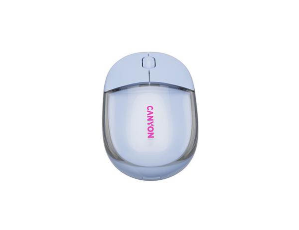 Canyon OnClick 24, 2v1 bezdrôtová optická myš Bluetooth / 2.4 GHz, 1.200 dpi, akumulátor 5.000 mAh, modrá