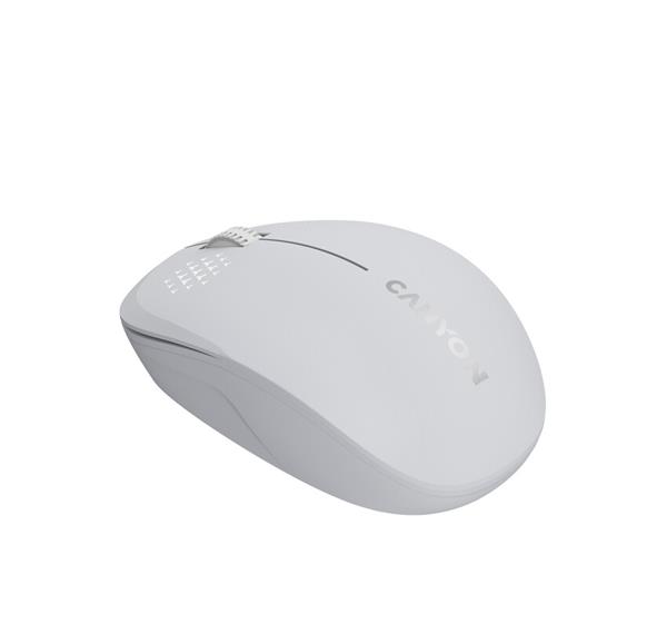 Canyon OnClick W04, Bluetooth optická myš, 1200 dpi, 3 tlač, 1x AA, úspora energie, biela