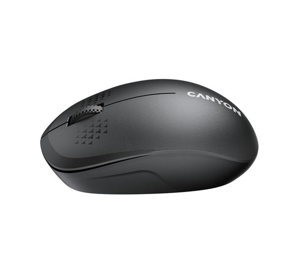 Canyon OnClick W04, Bluetooth optická myš, 1200 dpi, 3 tlač, 1x AA, úspora energie, čierna