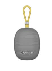 Canyon OnMove 12, prenosný Bluetooth v5.3 reproduktor, 5W, TWS, IPX7, 12 hod, USB-C nab.,šedý