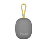 Canyon OnMove 12, prenosný Bluetooth v5.3 reproduktor, 5W, TWS, IPX7, 12 hod, USB-C nab.,šedý