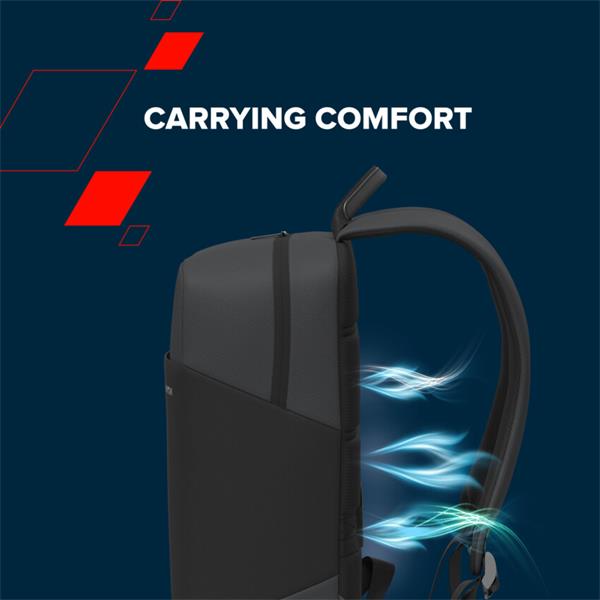 Canyon OnPack UR03, mestský batoh na notebook do 15,6", popruh na kufor, ventilovaný chrbát, čierny
