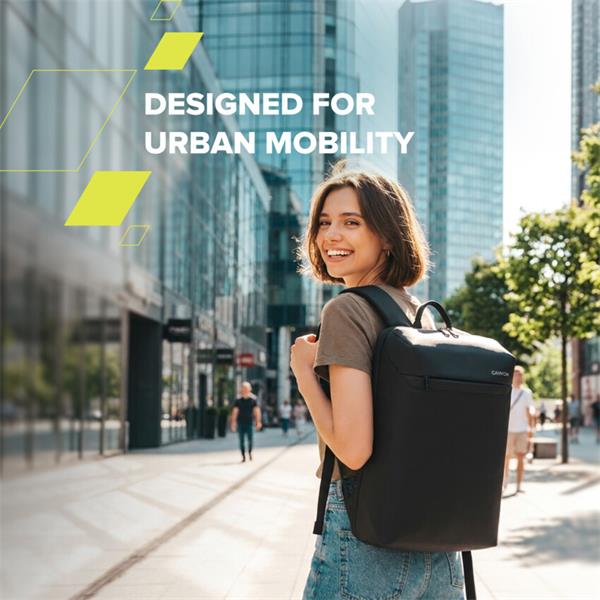 Canyon OnPack UR04, batoh na notebook do 15,6", 11 l, vodeodolný, ventilovaný chrbát, čierny