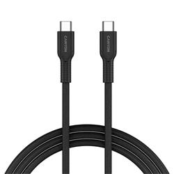 Canyon OnWire CCAP60CL, 1 m, kábel nab. a synchr., USB-C / USB-C, 60W PD, 480Mbps, opletený, čierny