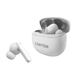 Canyon TWS-8, True Wireless Bluetooth slúchadlá do uší, nabíjacia stanica v kazete, biele