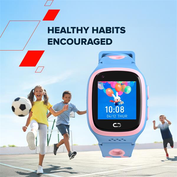 Canyon Zefir KW-49, smart hodinky pre deti, E-SIM 4G VoLTE, GPS, Video volania, SOS tlačidlo, modré