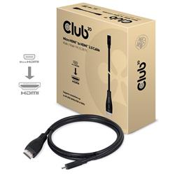 Club3D Micro HDMI to HDMI 2.0 4K60Hz Male/Male kábel 1m