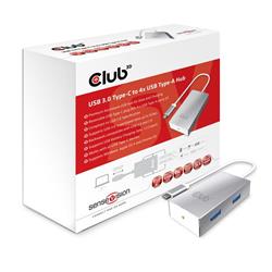 Club3D USB-C to 4x USB Type-A Hub + rýchlonabíjanie