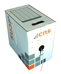CNS kabel UTP, Cat5E, drát, PVC, Eca, box 100m - šedá