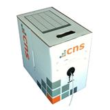 CNS kabel UTP, Cat5E, drát, PVC, Eca, box 100m - šedá