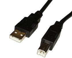 CNS USB 2.0 kábel, A/male - B/male, 5m, čierny