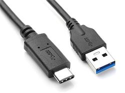 CNS USB 3.0 kábel, Super-speed 5Gbps, 9pin, A/male - C/male, 0,5m, čierny