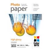 ColorWay Fotopapier Vysoko lesklý 180g/m, 20ks, A4