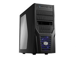 CoolerMaster case miditower Elite 431 Plus,ATX,black edition,USB3.0, XDocking, priehl. bočnica