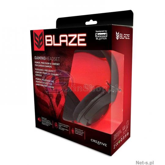 Creative Sound Blaster BLAZE, herný headset, 2x 3.5 mm jack, čierny