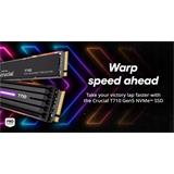 Crucial T710 1TB SSD PCIe NVMe M.2 2280, r14900MB/s, w13700MB/s, s chladičom