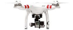 DJI Dron kvadrokoptéra PHANTOM 2 s H4-3D gimbal ( stabilizátor pre kameru ), (bez kamery) , (nová verzia)