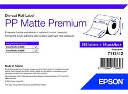 Epson PP Matte Label Premium, Die-cut Roll, 102mm x 152mm, 185 Labels