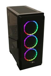 Eurocase ML G Apex skrinka ATX, bez zdroja, čierna, 3x RGB ventilátor