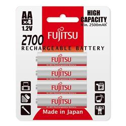 Fujitsu nabíjacie 1.2V, NiMH batérie 2700 R06 / AA, 2700mAh, blister 4ks