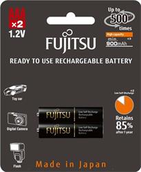Fujitsu prednabité akumulátorové batérie 1.2V, R03/AAA, 900mAh, 500 nabíjacích cyklov, blister 2ks