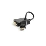 Gembird adaptér DisplayPort v. 1.2 (M) na Dual Link DVI (F) 0.1m kábel, čierny