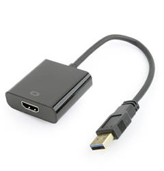 Gembird adaptér USB 3.0 (M) na HDMI (F), čierny