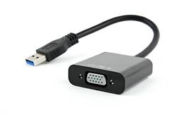 Gembird adaptér USB 3.0 (M) na VGA (F), čierny, blister