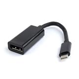 Gembird adaptér USB-C (M) na DisplayPort (F), 0.15m kábel, čierny