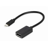 Gembird adaptér USB-C (M) na DisplayPort (F), 4K, 0.15m kábel, čierny