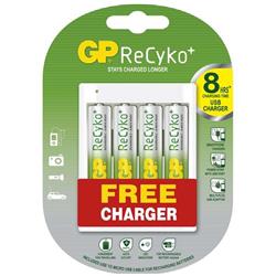 GP nabíjacie batérie GP ReCyko+ HR6(AA) + USB nabíjačka