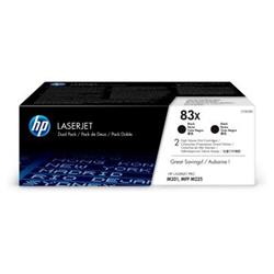 HP 83X 2-pack High Yield Black Original LaserJet Toner Cartridges (CF283XD)