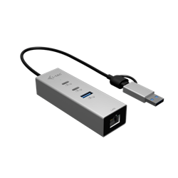 i-tec USB-C/USB-A Metal HUB 3 (2x USB-C, 1x USB-A) Port + 2.5GLAN
