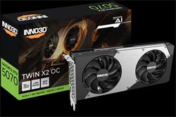 INNO3D NVIDIA RTX 5070 X2 12GB GDDR7 192bit, 2542MHz / 28Gbps, 3x DP, 1x HDMI, 2 fans 2 slot