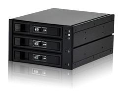 Jou Jye backplane 3-in-2 3.5" 3x SATA/SAS HDD do 2x 5,25" black
