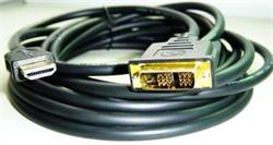 kábel HDMI-DVI 1,8m, M/M tienený, verzia 2.0, pozlátené kontakty, čierny