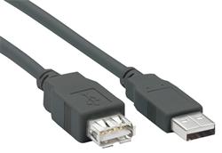 Kábel USB 3.0 A-A predlžovací 3m čierny 5Gb/s High Quality