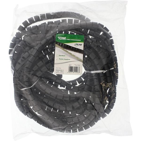 Káblový organizér Kábel Fix s nástrojom na vkladanie káblov, 10m, ? 20mm, čierny
