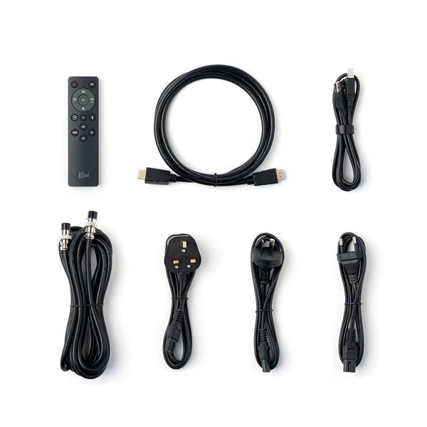 Klipsch The Fives, aktívne reproduktory, 160 W, Bass-reflex, BT, HDMI ARC, USB, Opt., Phono/Line In, hnedá, pár