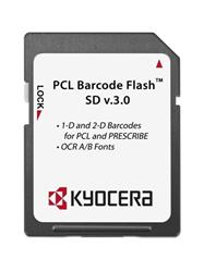 KYOCERA PCL Barcode Flash SD type d/e sd karta s barcode, ocr fonty