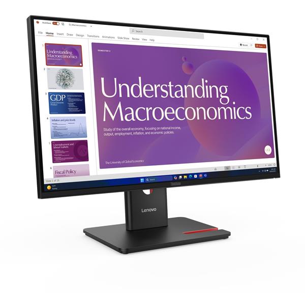 Lenovo T24D-40 23.8" 1920x1080 FHD 1500:1 250cd 4ms HDMI+DP+USB+USB-C+RJ45 dock PD100W repro 3y