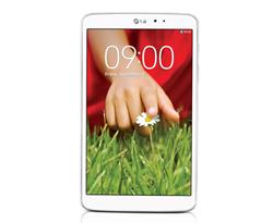 LG G PAD 8.3" IPS 1920x1200 Quad core 1.7Ghz 2GB RAM 16GB eMMC WIFI 4600mAh 5MPix CAM Android 4.2 biely